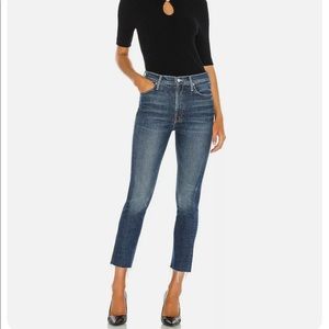 Mother Denim Superior Dazzler Ankle Fray, Painfully Obvious Size 26
